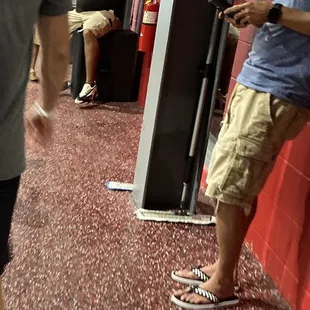 Staff had no issue correcting me for my socks that were such a danger, but apparently were not concerned about a state mandate.