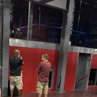 An additional image of management speaking with his friend, who received special treatment.