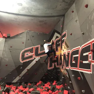 Rock climbing wall