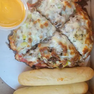 Personal pizza combo with everything except jalapeños