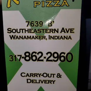 a sign for the restaurant