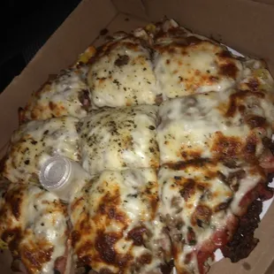 Medium with everything, minus a few ingredients.