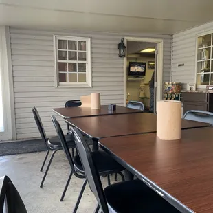 Inside the seating area