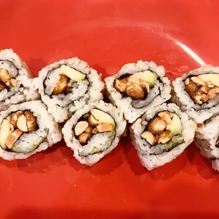 Peanut avocado roll