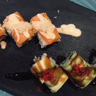 Tiger roll and dragon roll