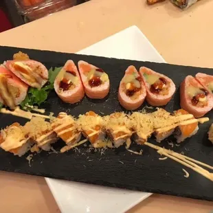 food, sashimi, sushi and sashimi, sushi