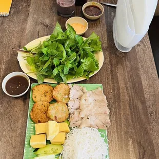 Bún Đậu Mắm Tôm with Bánh Tráng