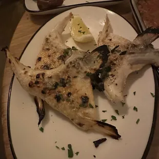 Grilled Sea Bass Collars