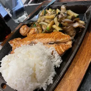 Hibachi salmon