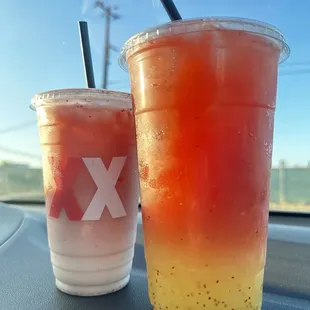 Strawberry horchata and Strawberry pineapple agua fresca