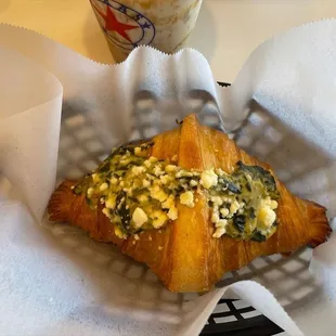 Spinach artichoke croissant