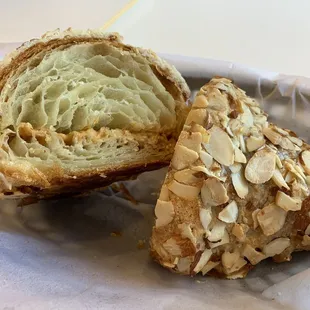 Croissant with almonds