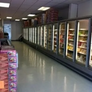 a row of refrigerators