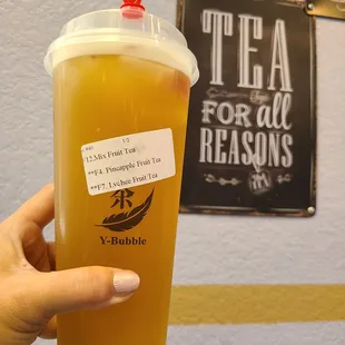 Pineapple lychee fruit tea