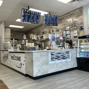 Menu and ordering area