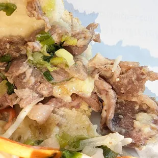 Disgusting, fatty, under cooked, not grilled, pork saturated in mayonnaise!