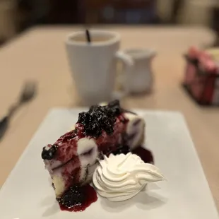 The blueberry cheesecake