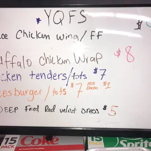 Seasonal menu but you can also ask for weekly specials