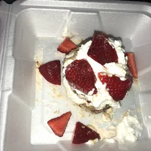 Deep fried strawberry shortcake  SOOOOO GOOD