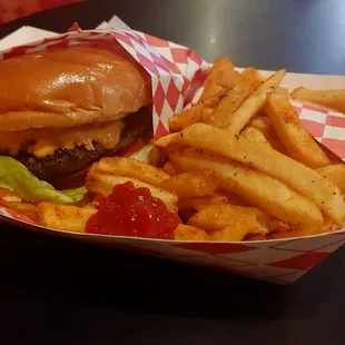 Angus Beef Burger w/cheese...even though when ordered NO Cheese!
