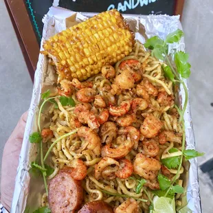 Cajun crawfish noodle