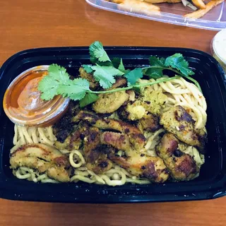 Garlic Noodles w Thai Grilled Chicken