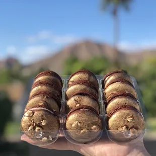 Ferrero Rocher inspired macarons, sooooo delicious and moist!! Highly recommend!!