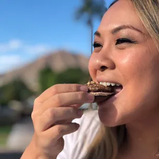 Ferrero Rocher inspired macarons, sooooo delicious and moist!! Highly recommend!!