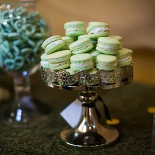 Macarons to match Wedding Color Scheme