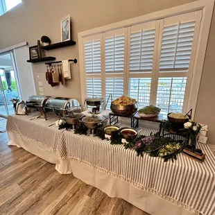 Taco Bar with chips and guacamole.