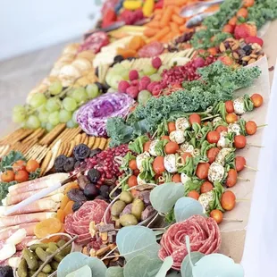 Veggie/charcuterie spread