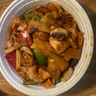 Sa cha stir fry entree