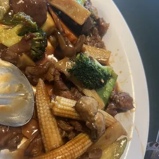 Mixed vegetables with beef