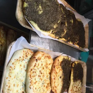 a variety of breads