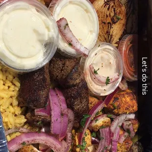This place is best, bang for your buck, we got all this for $16 and trust this was way too much food for 2 people