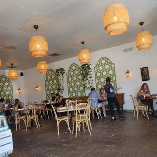 people eating in a restaurant