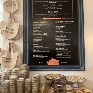 the menu and prices