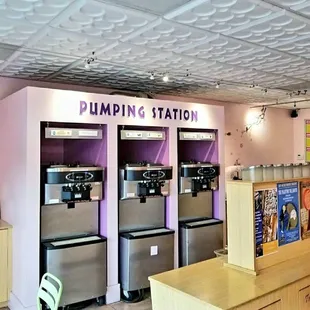 the interior of a coffee shop