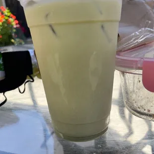 Green milk tea