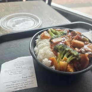 Shrimp &amp; veggie lunch special