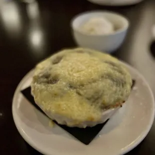 Taro bread pudding