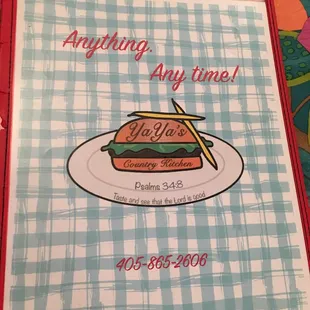 They also have daily specials - so you might wanna call and see!