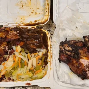 Oxtail and jerk chicken is A1! Oxtail plate weighed like several pounds