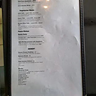 May 2024 Menu Back