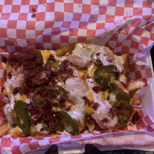 Shrimp loaded fries