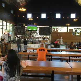 Indoor/outdoor seating area.