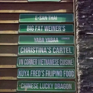 a variety of street signs