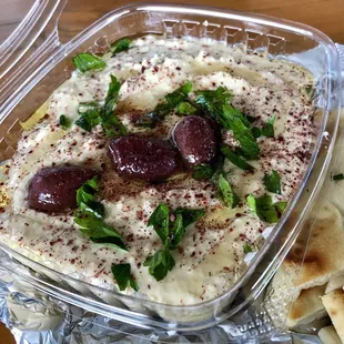 Hummus and Pita Bread - Yaba Yabaa