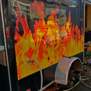 Graphics on the side of the cart make it easy to find.