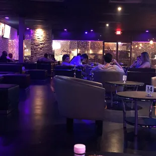 people sitting at tables